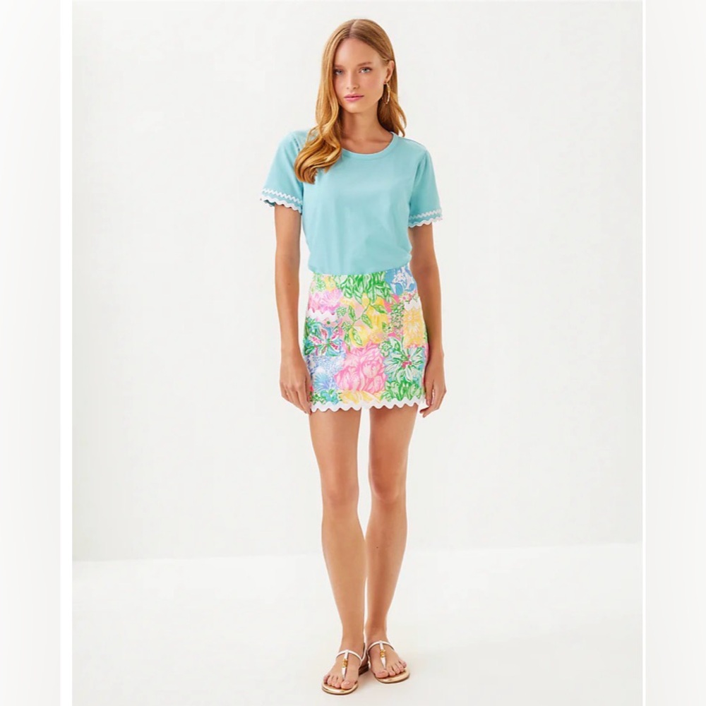 NWT Lilly Pulitzer GARDNER MINI SKORT, MULTI BRIGHT DELIGHT PATCH - Picture 3 of 5